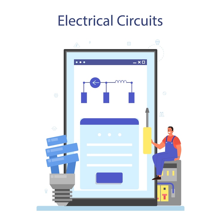 Vector electricity works service online service or platform