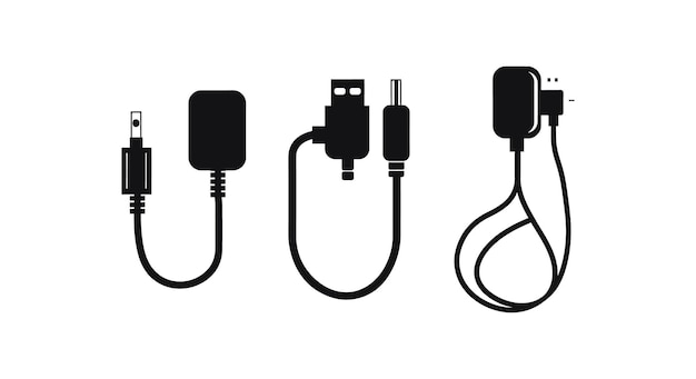 Vector electrifying charger symbols pack