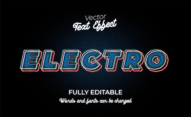 Electro bewerkbaar teksteffect