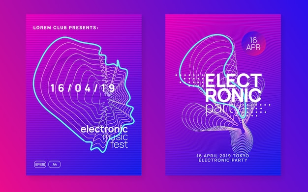 Electro geluid poster sjablonen