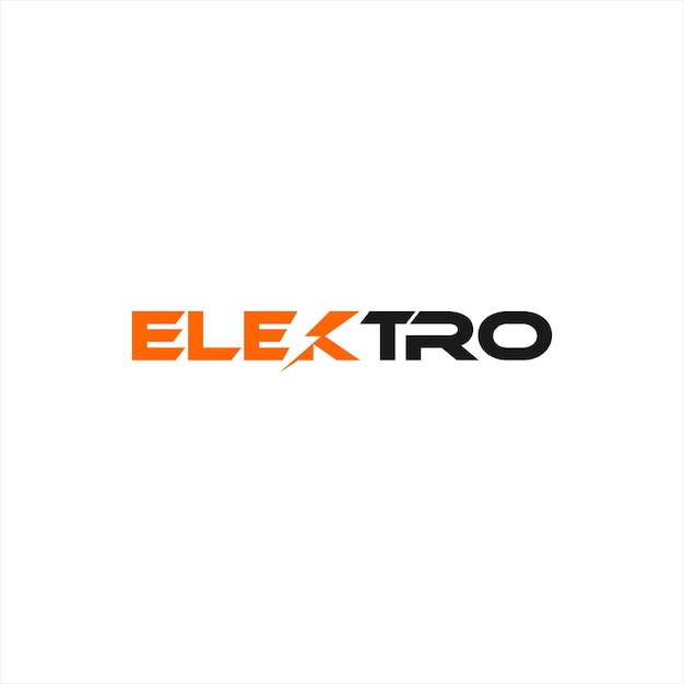 Electro logotype with bolt in negative space