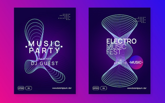 Electro sound poster templates