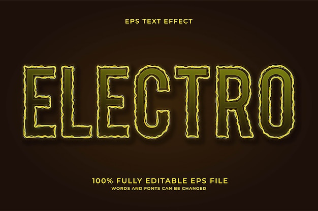 Electro text effect