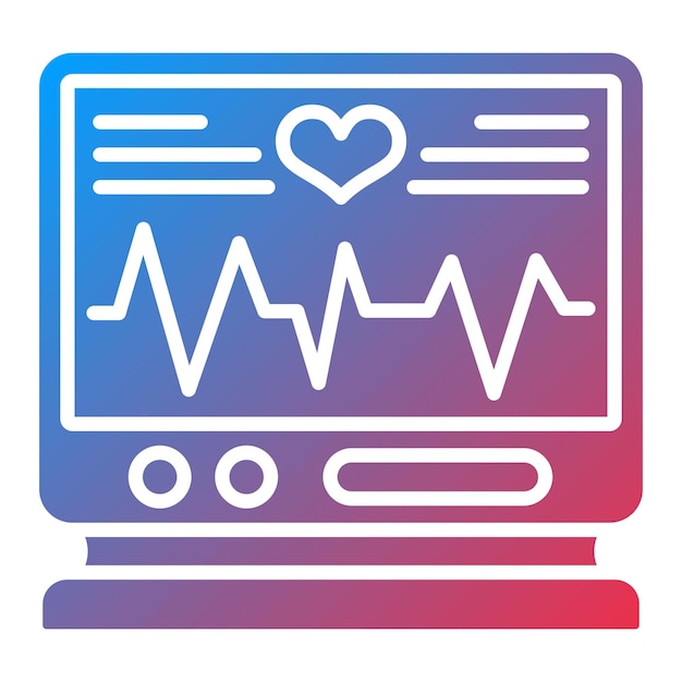 Vector electrocardiogram icon vector image can be used for health checkup