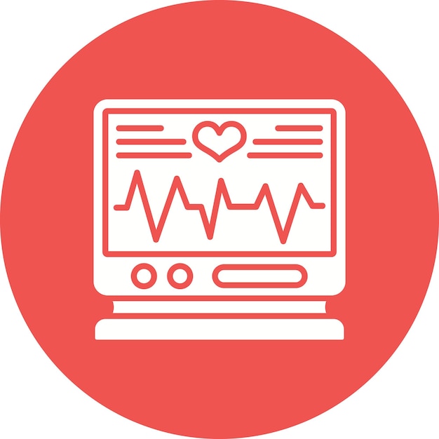 Electrocardiogram vector icon Can be used for Health Checkup iconset