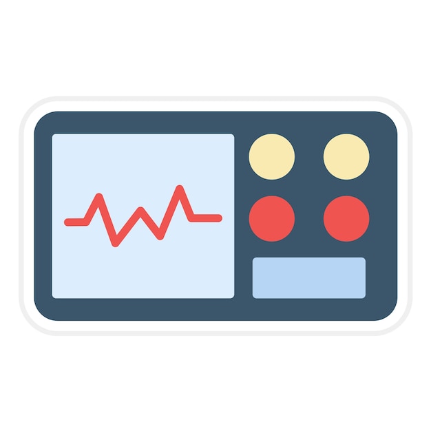 Electrocardiogram vector icon Can be used for Medicine iconset