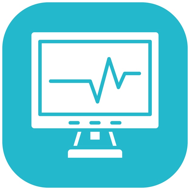 Vector electrocardiogram vector icon can be used for medicine iconset