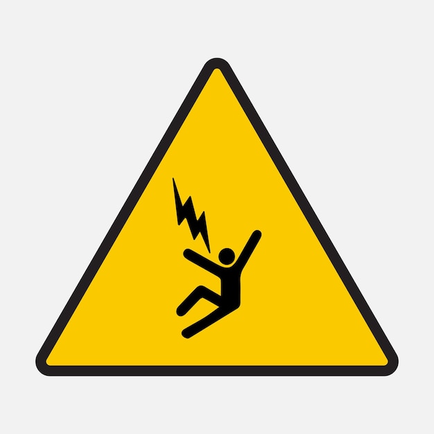 Vector electrocution voltage hazard symbol