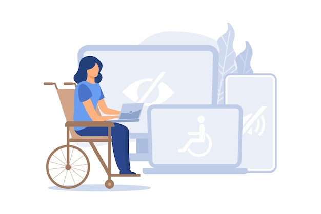 Vector electronic accessibility flat modern design illustration