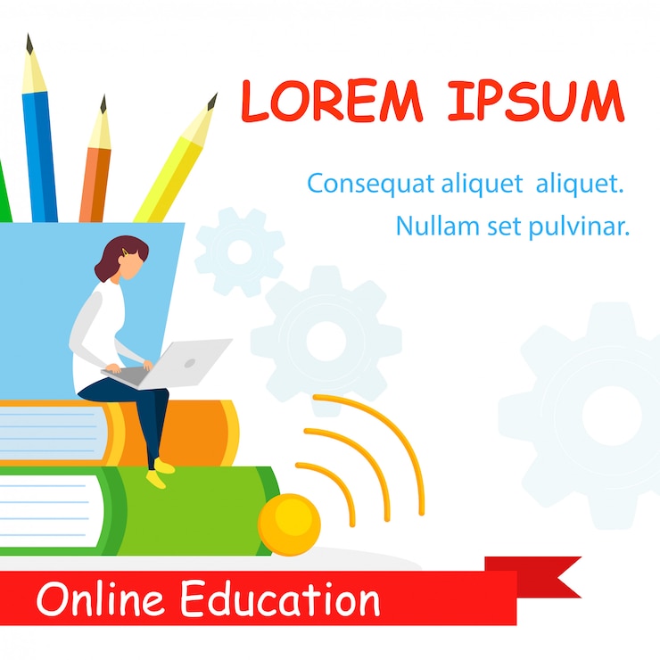 वेक्टर electronic books store web banner 