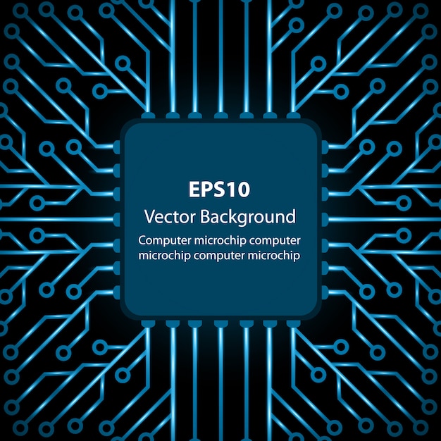 Premium Vector | Electronic chip background.