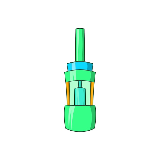 Electronic cigarette atomizer icon in cartoon style on a white background