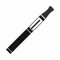 Vector electronic cigarette icon in simple style on a white background