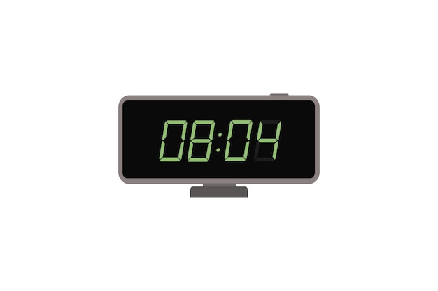 Electronic clock Vector illustration on a white background