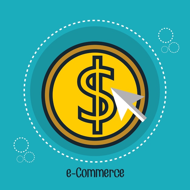 Electronic commerce  isolated icon design