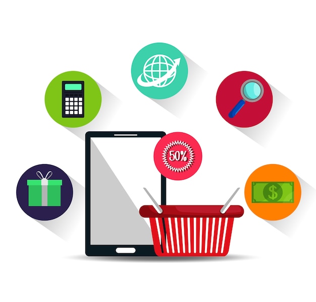 electronic commerce marketing icon