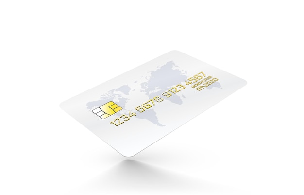 전자 신용 카드 아이콘, 금융 기술, 흰색 절연.