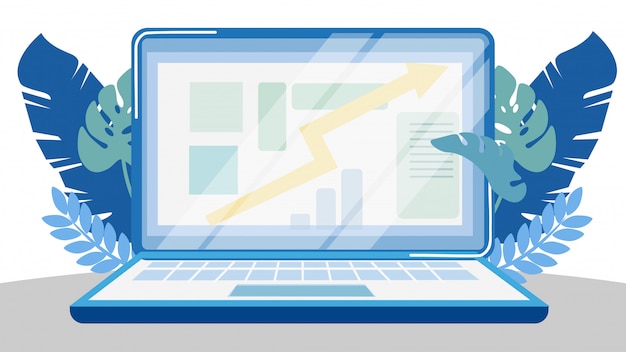 Vector electronic financial report vector illustration