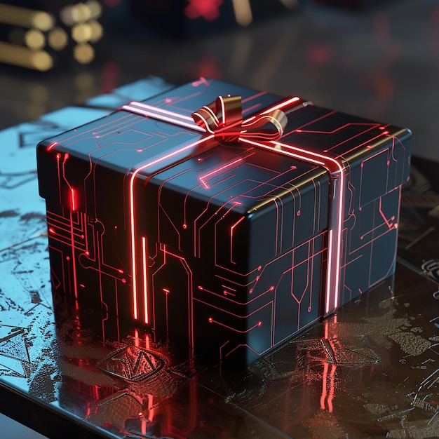 Vector electronic gift box