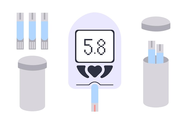 Электронный набор глюкометров, прибор для самоопределения уровня глюкозы в крови, инструмент медицинского тестирования