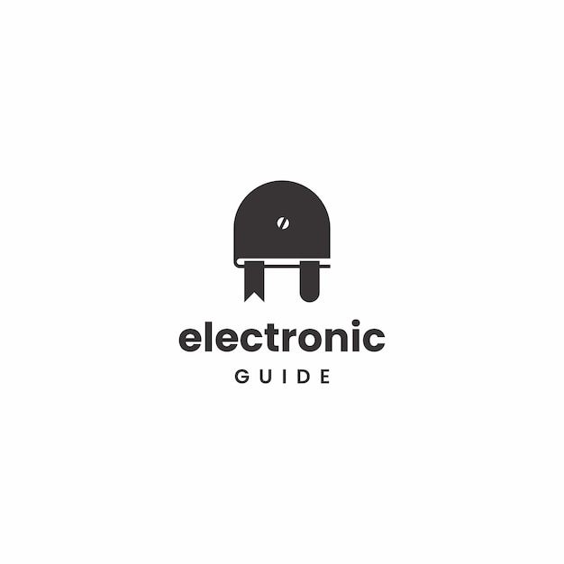 Electronic guide logo on isolated background electric book logo concept