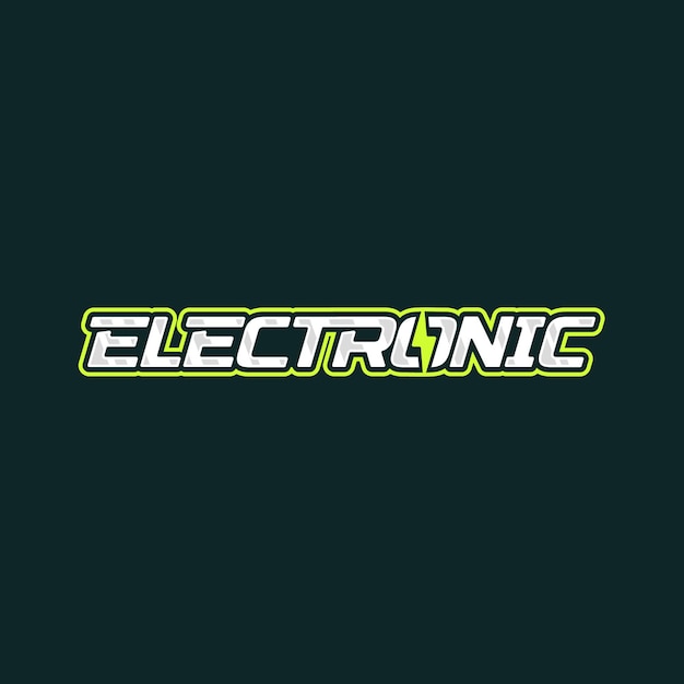 Vettore progettazione elettronica del logo.