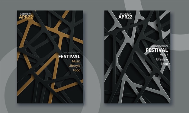 Electronic music festival minimal poster design