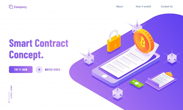 Vector electronic smart contract or digital concept