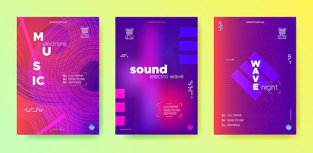 Electronic sound poster for dance event