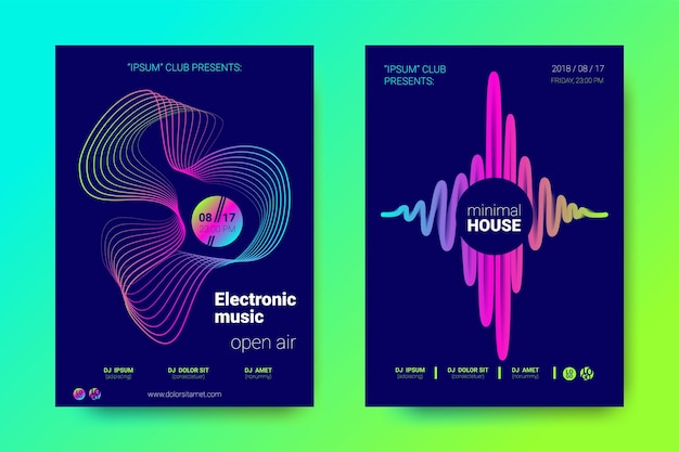 Electronic sound poster for dance event