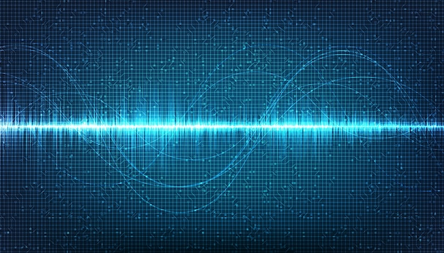 Electronic sound wave background