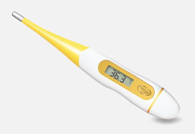 Termometro elettronico su sfondo isolato