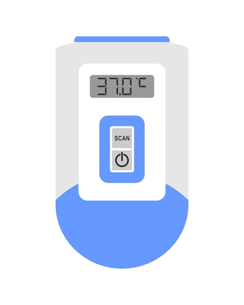 ELECTRONIC THERMOMETER ON A WHITE BACKGROUND IN VECTOR