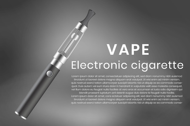 Electronic vape background vector illustration