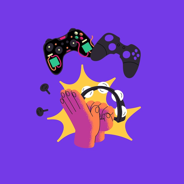 Vector electronics fix service concept serviceman repairs damaged remote control device broken joystick disassembled into pieces troubleshooting of console controller flat isolated vector illustration