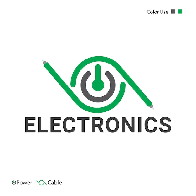 Premium vector electronics logo concept for your brand