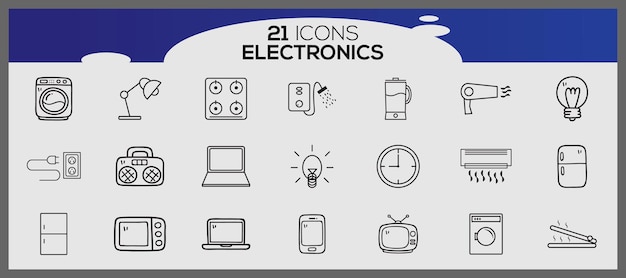 Vector electronics protection icon set nternet and mobile device icon set simple set of data security