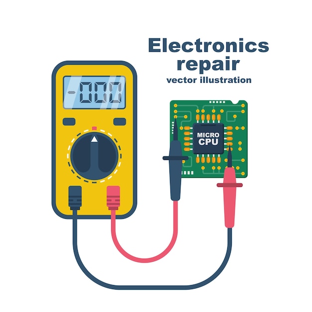 Electronics repair Multimeter icon Calibration diagnostics maintenance electronics repair