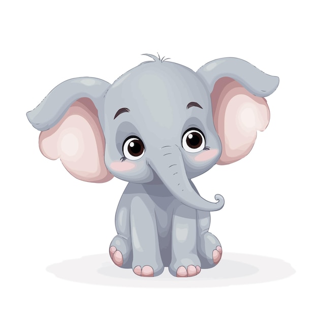 Elefant schattige vector