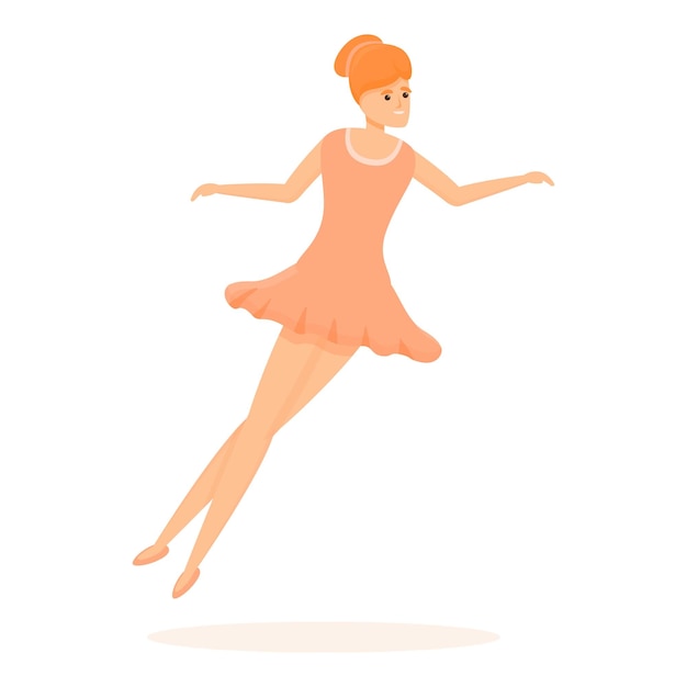 Vector elegance ballerina icon cartoon of elegance ballerina vector icon for web design isolated on white background