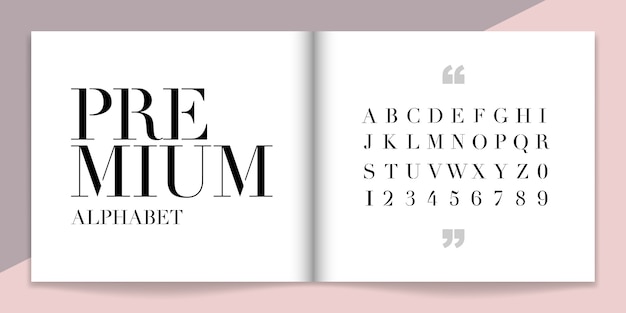 Elegance font and alphabet set.