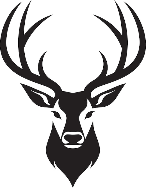 Elegance in Motion Deer Head Icon Design Wilderness Icon Deer Head Logo Vector Art