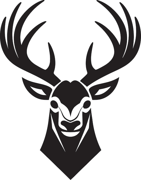 Vettore eleganza in natura emblema della testa di cervo vettore grazioso guardiano logo della testa di cervo disegno vettoriale