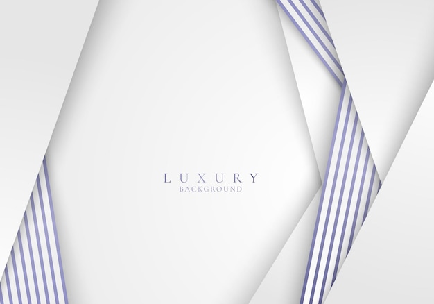 Elegante 3d astratto strisce bianche triangoli forme linee viola modello su sfondo pulito modello stile di lusso illustrazione vettoriale