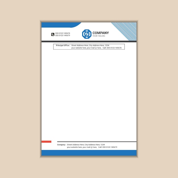 Vector elegant a4 letterhead design for corporate branding