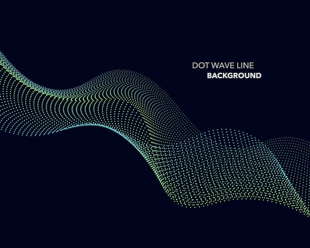 Vector elegant abstract  dot wave line futuristic style background