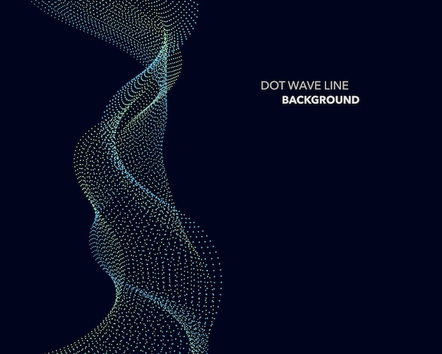 Elegant abstract  dot wave line futuristic style background