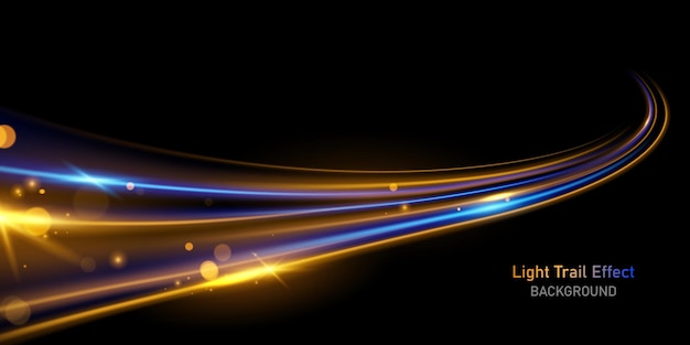 elegant abstract light line effect design vector illustration on black background