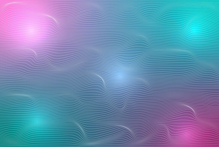 Vector elegant abstract line background with curves like waves of the sea and wallpaper with a gradient
