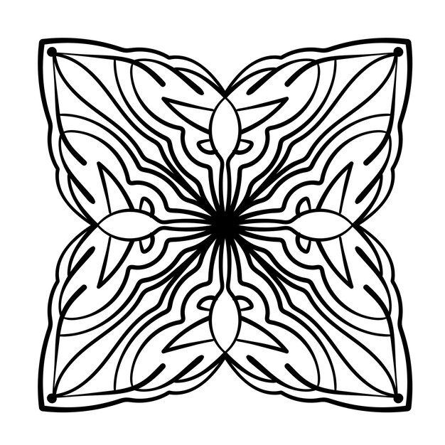 Elegant abstract mandala pattern in circle Vector illustration
